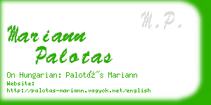 mariann palotas business card